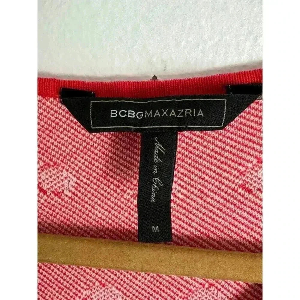 BCBGMAXAZRIA Jo Jacquard Polka Dot A-Line Knit Sleeveless Fit and Flare Size Med - Picture 6 of 6